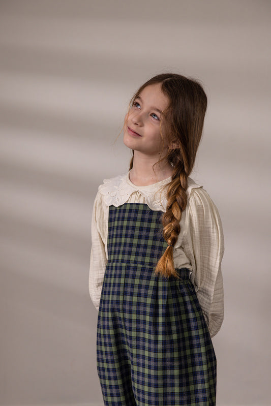 Ida Jumpsuit - Green Checked