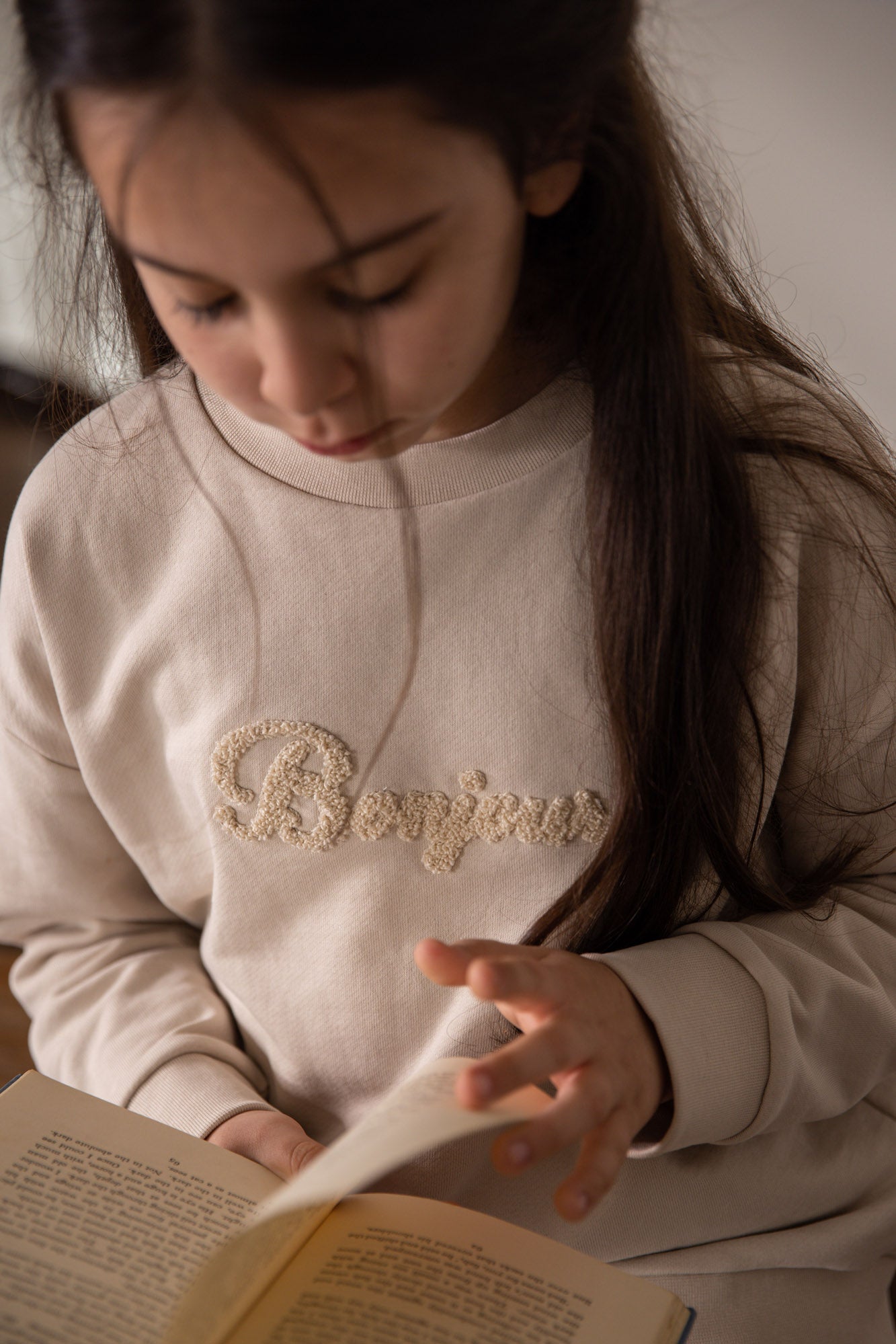 Bonjour Sweatshirt - Cream