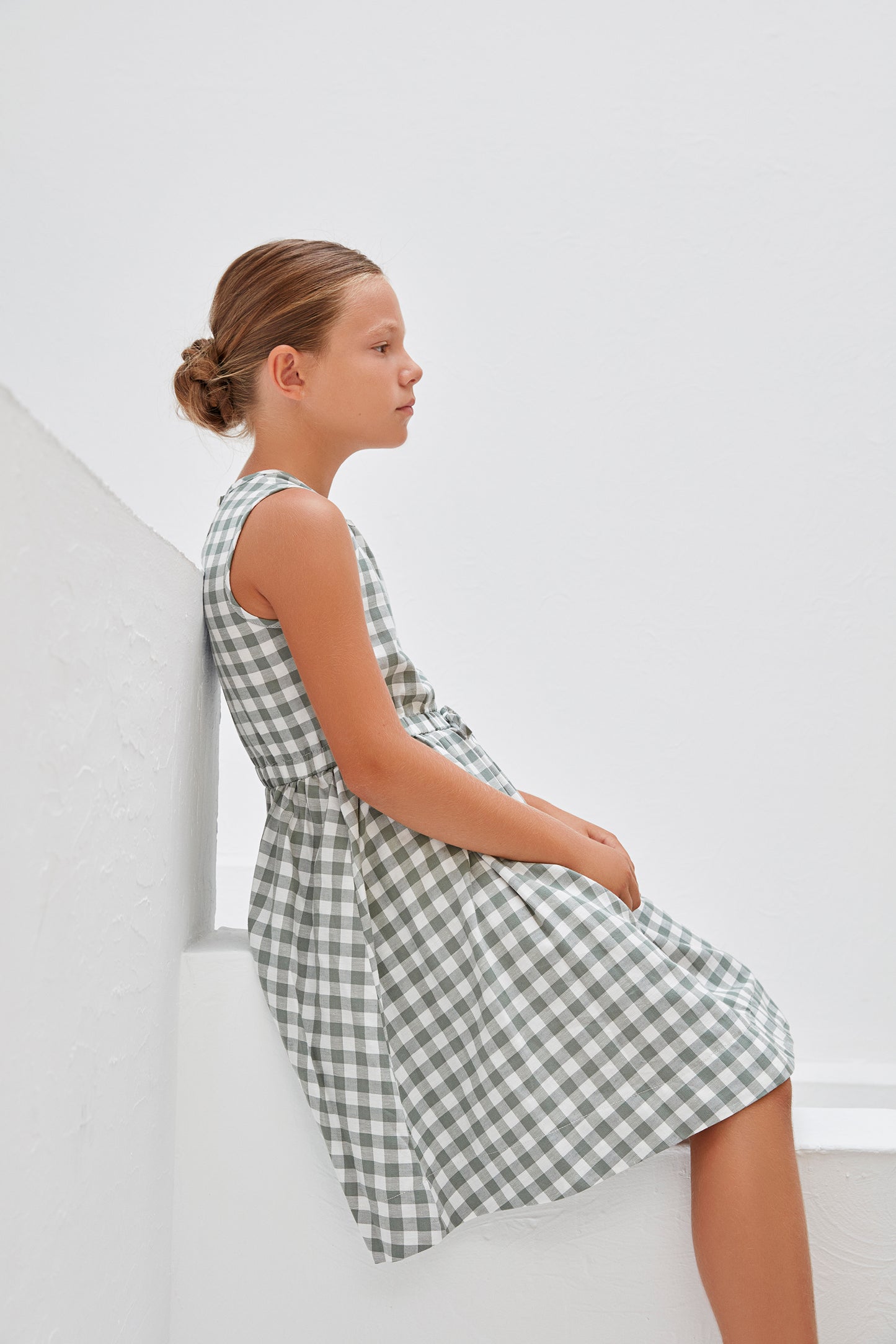 Sienna Dress - Green Gingham