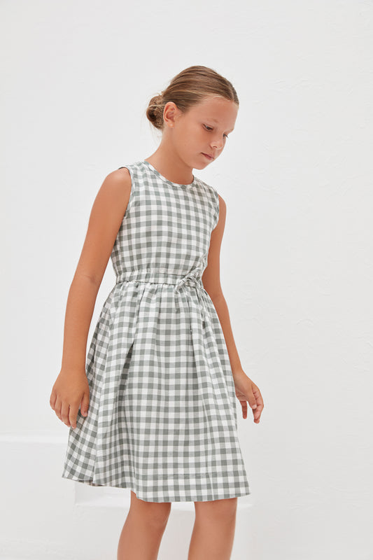 Sienna Dress - Green Gingham