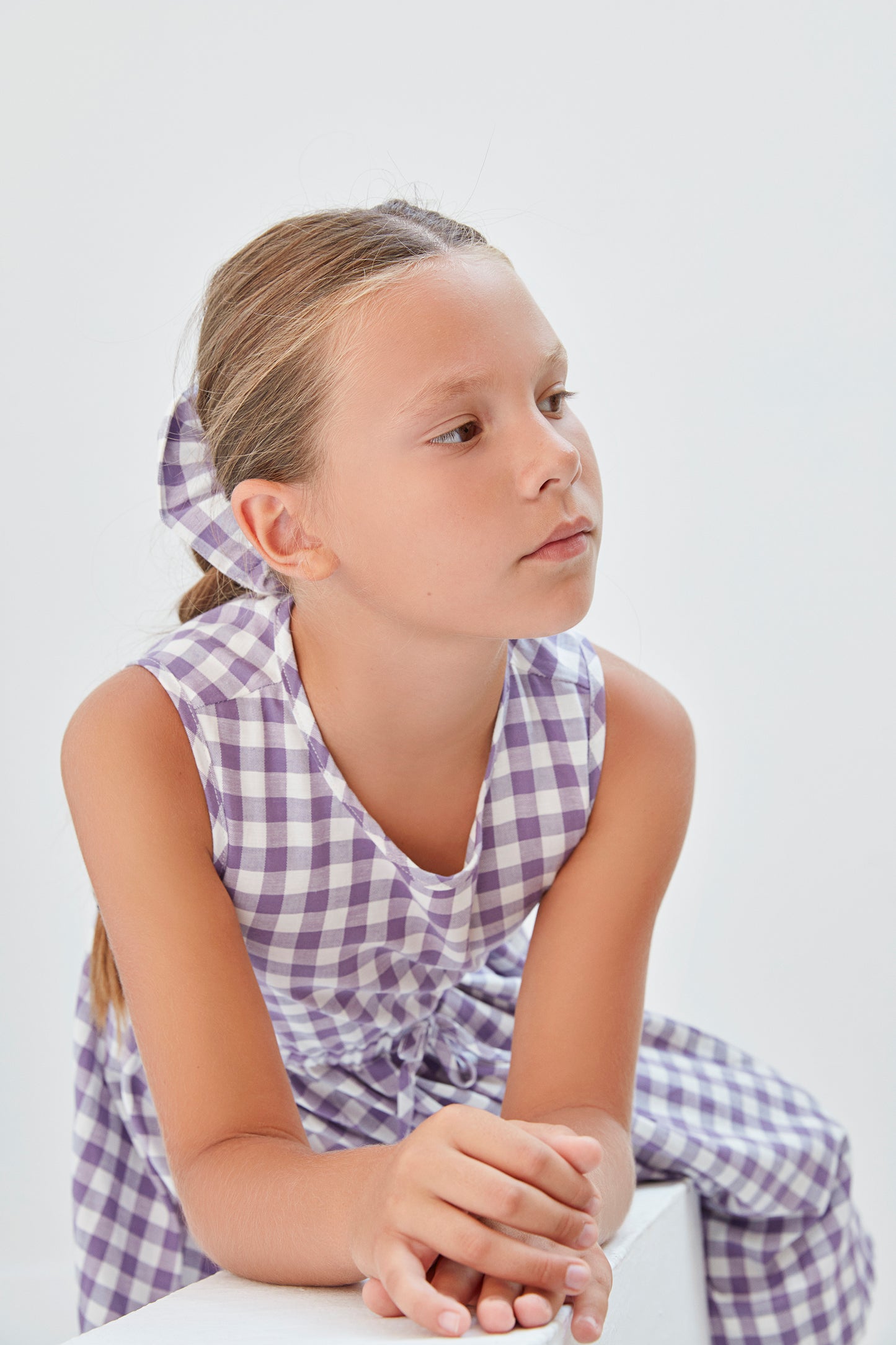 Sienna Dress - Purple Gingham