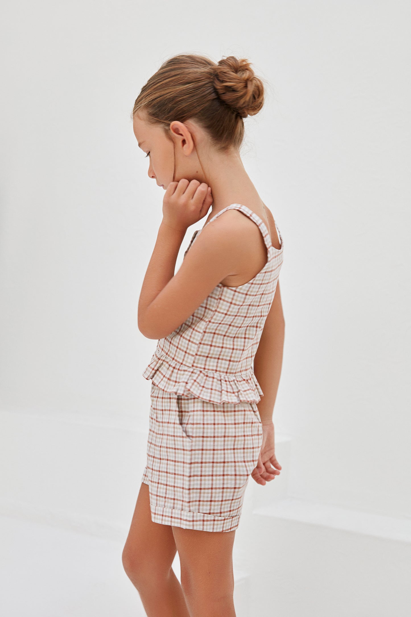 Alba Shorts - Checkered Red
