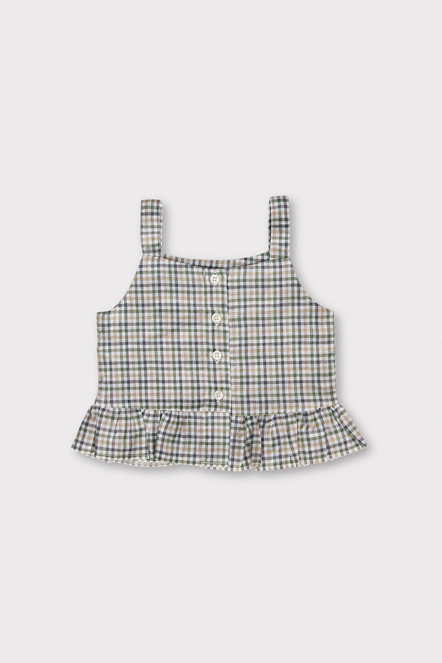 Liz Blouse - Checkered Green