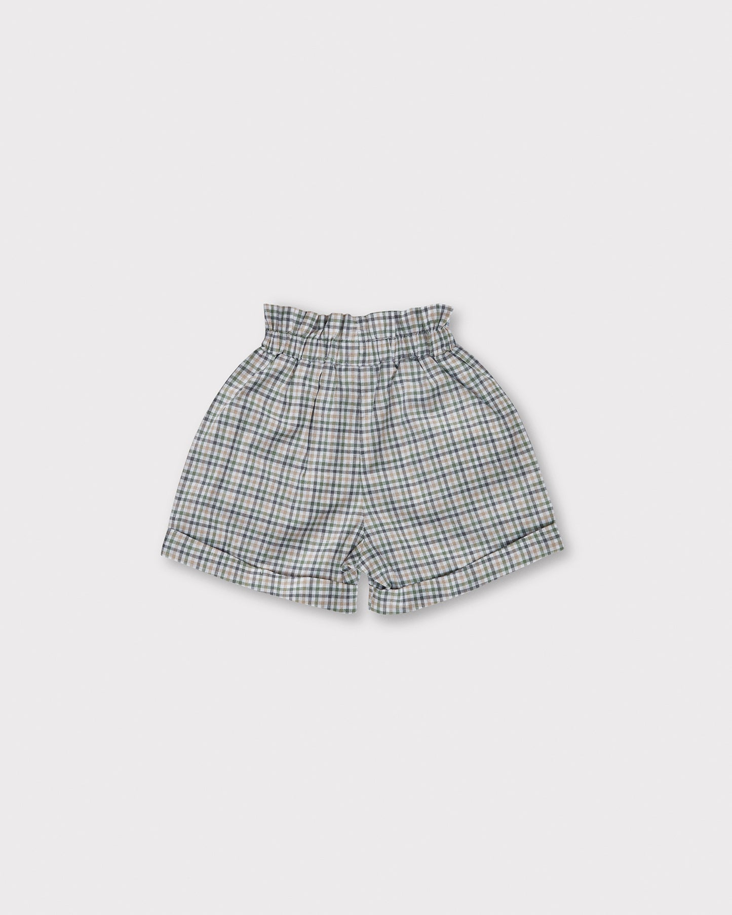 Alba Shorts - Checkered Green