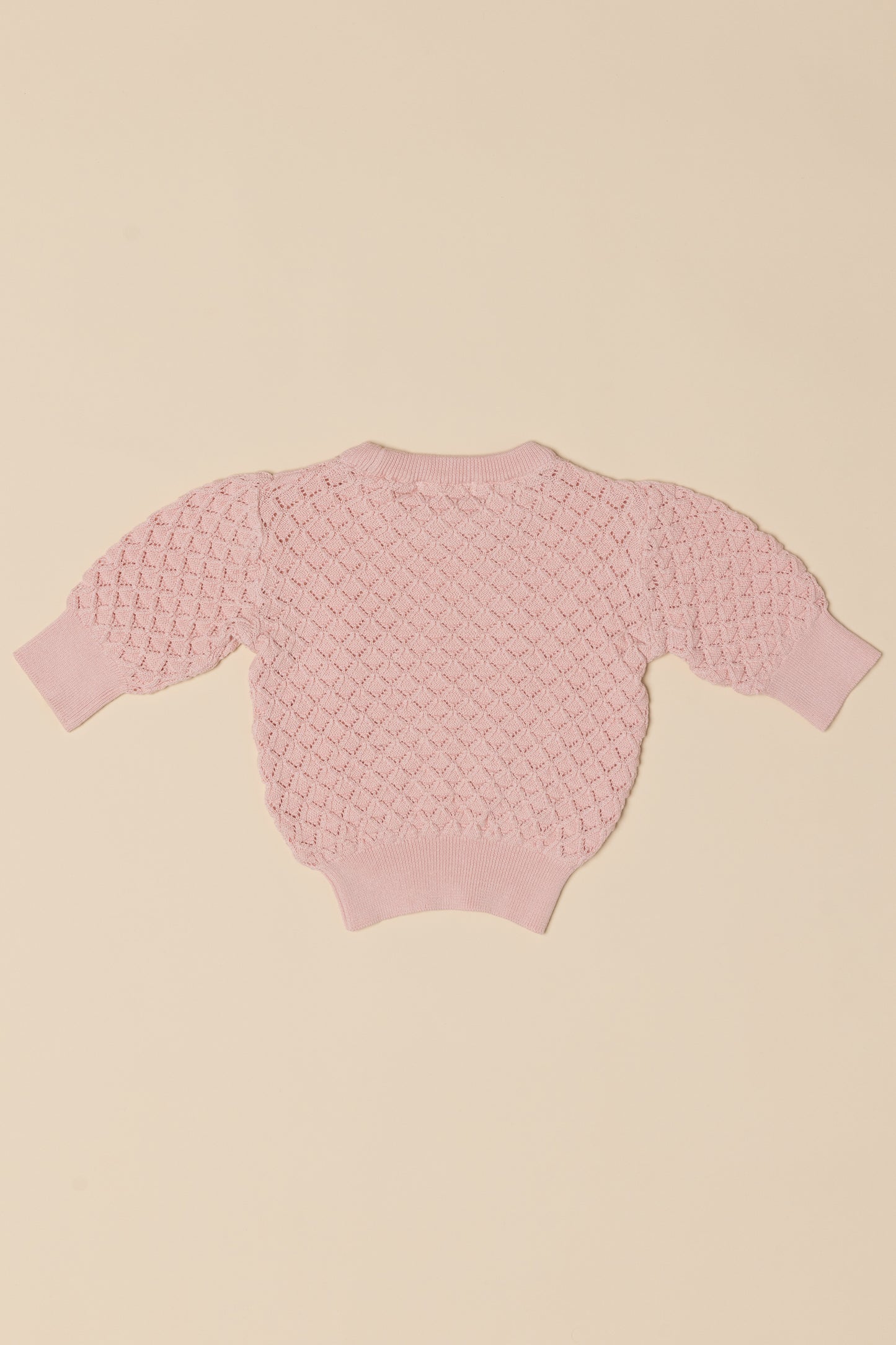 Bella Lace Sweater - Soft Pink