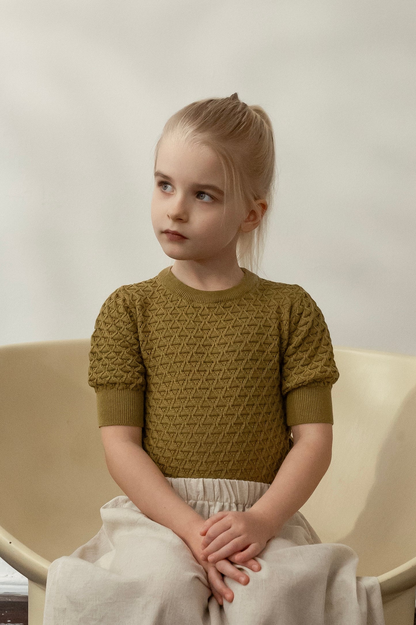 Bella Lace Sweater - Olive