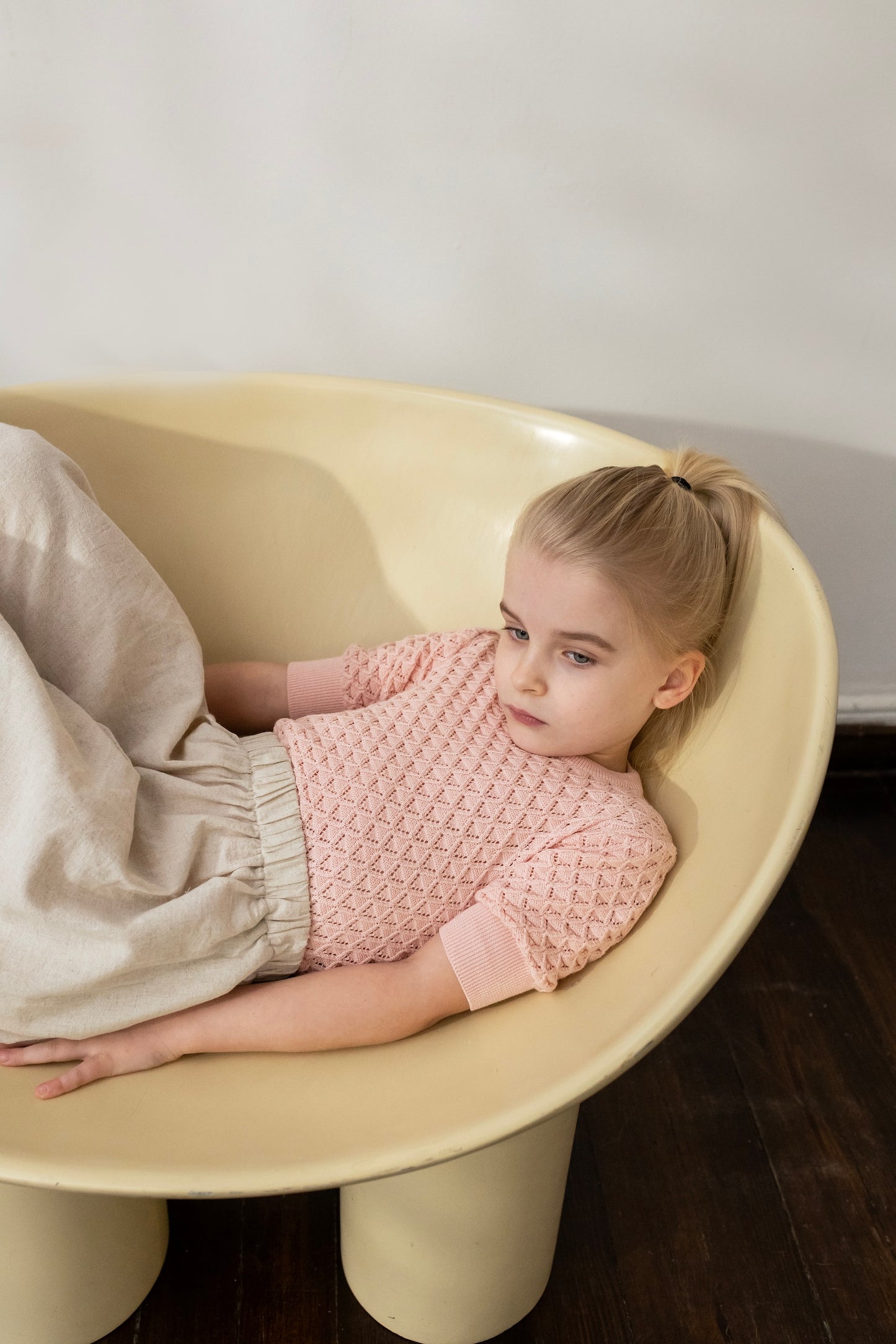 Bella Lace Sweater - Soft Pink