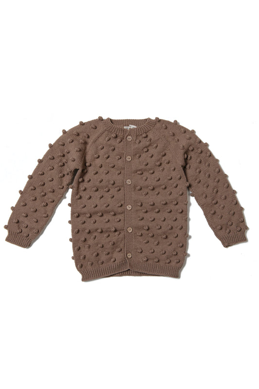 Popcorn Cardigan - Brown