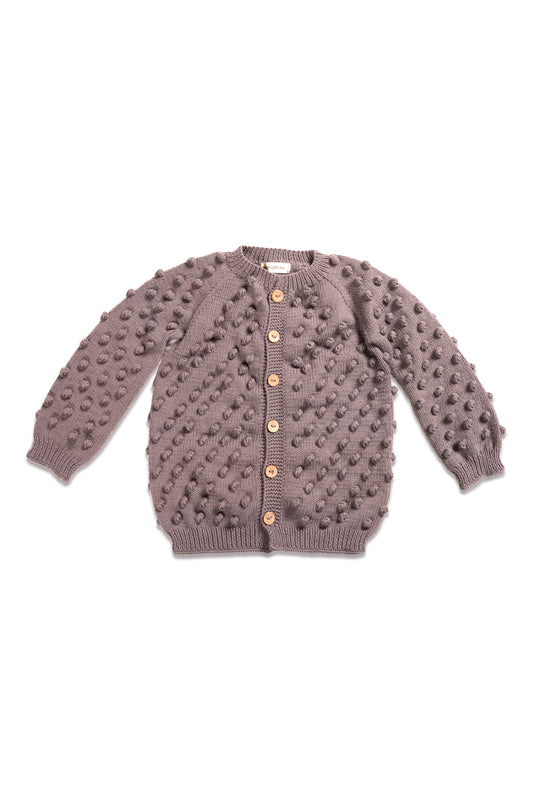 Popcorn Cardigan - Almost Mauve