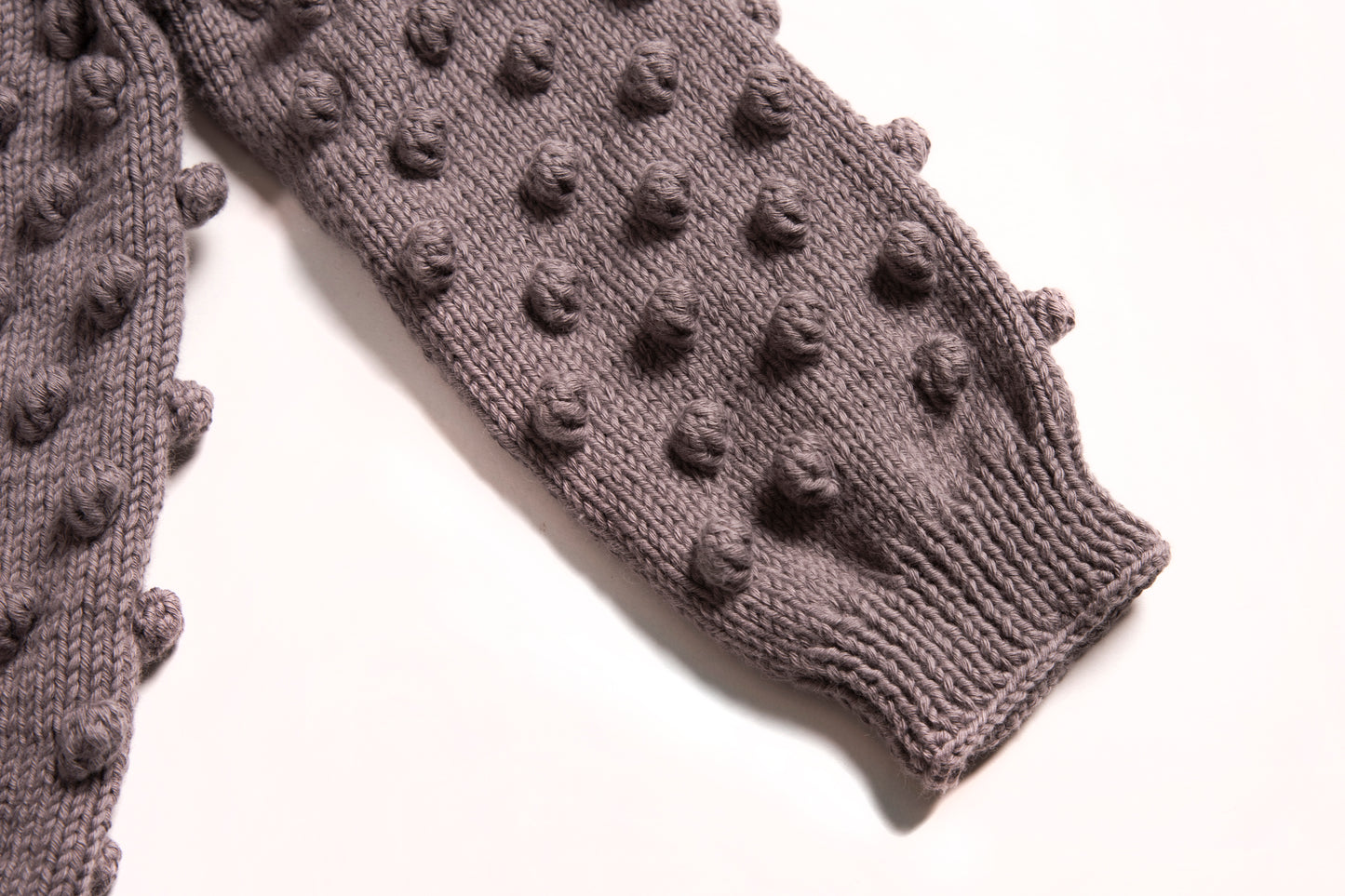Popcorn Cardigan - Almost Mauve