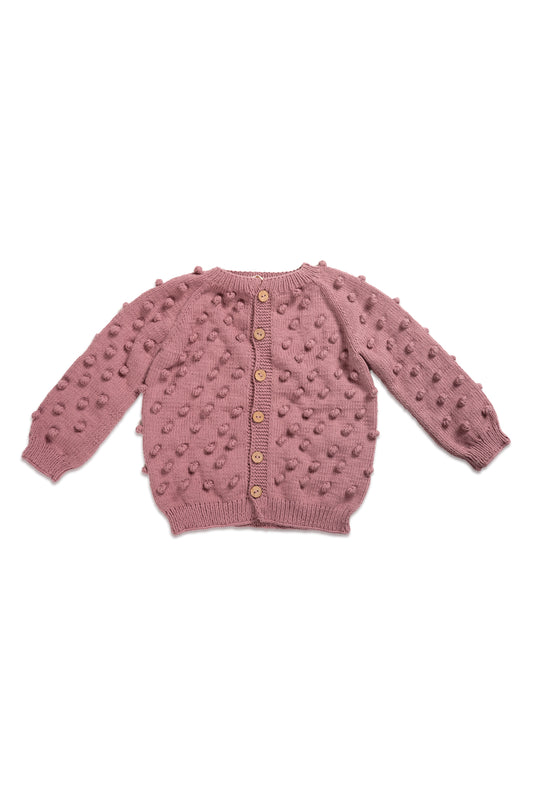 Popcorn Cardigan - Mauve