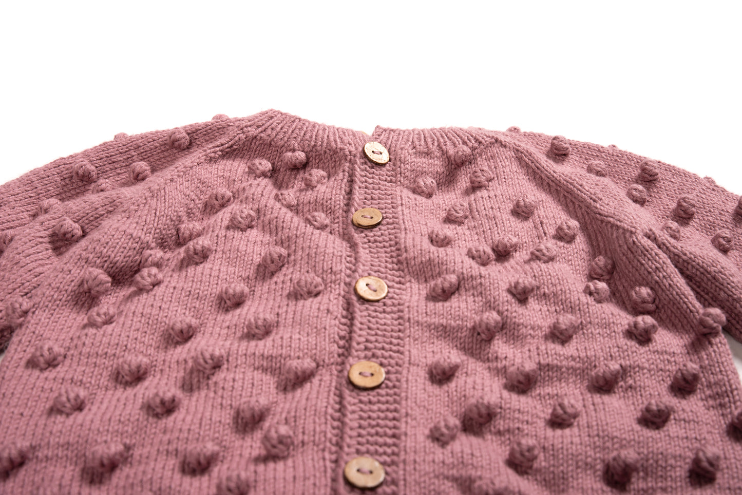 Popcorn Cardigan - Mauve