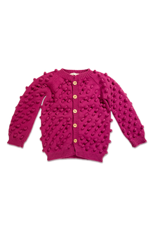 Popcorn Cardigan - Dark Purple