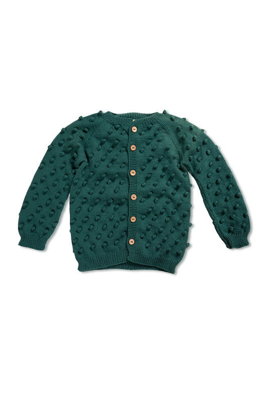 Popcorn Cardigan - Evergreen