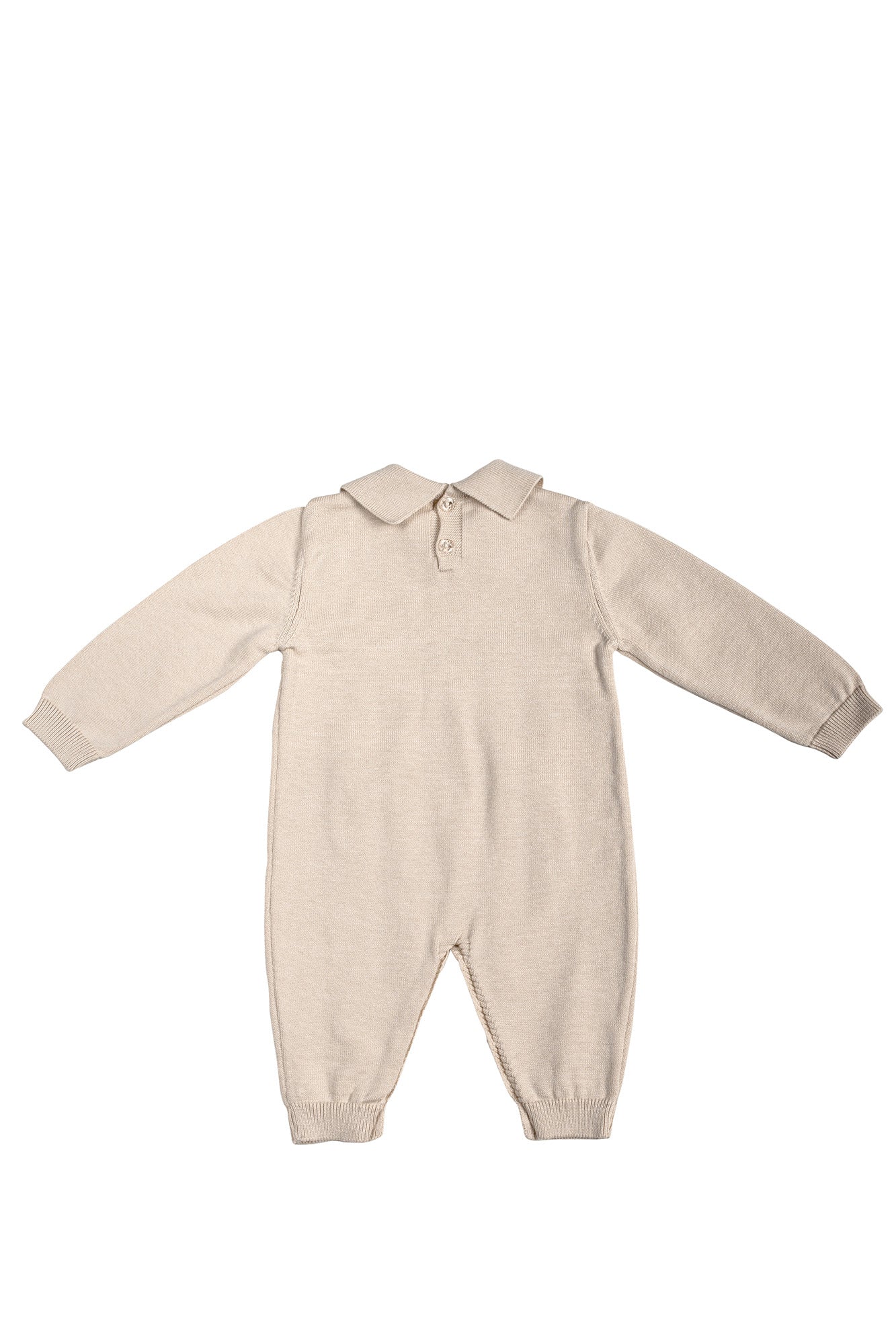 Clover Knit Baby Romper Set - Cream