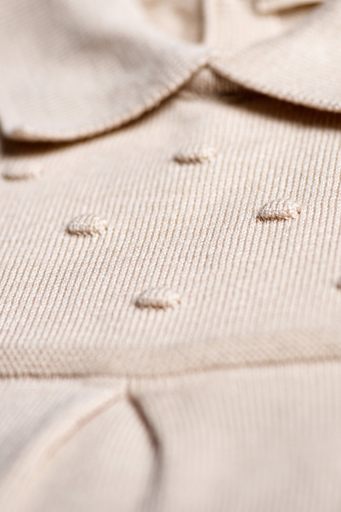 Clover Knit Baby Romper Set - Cream