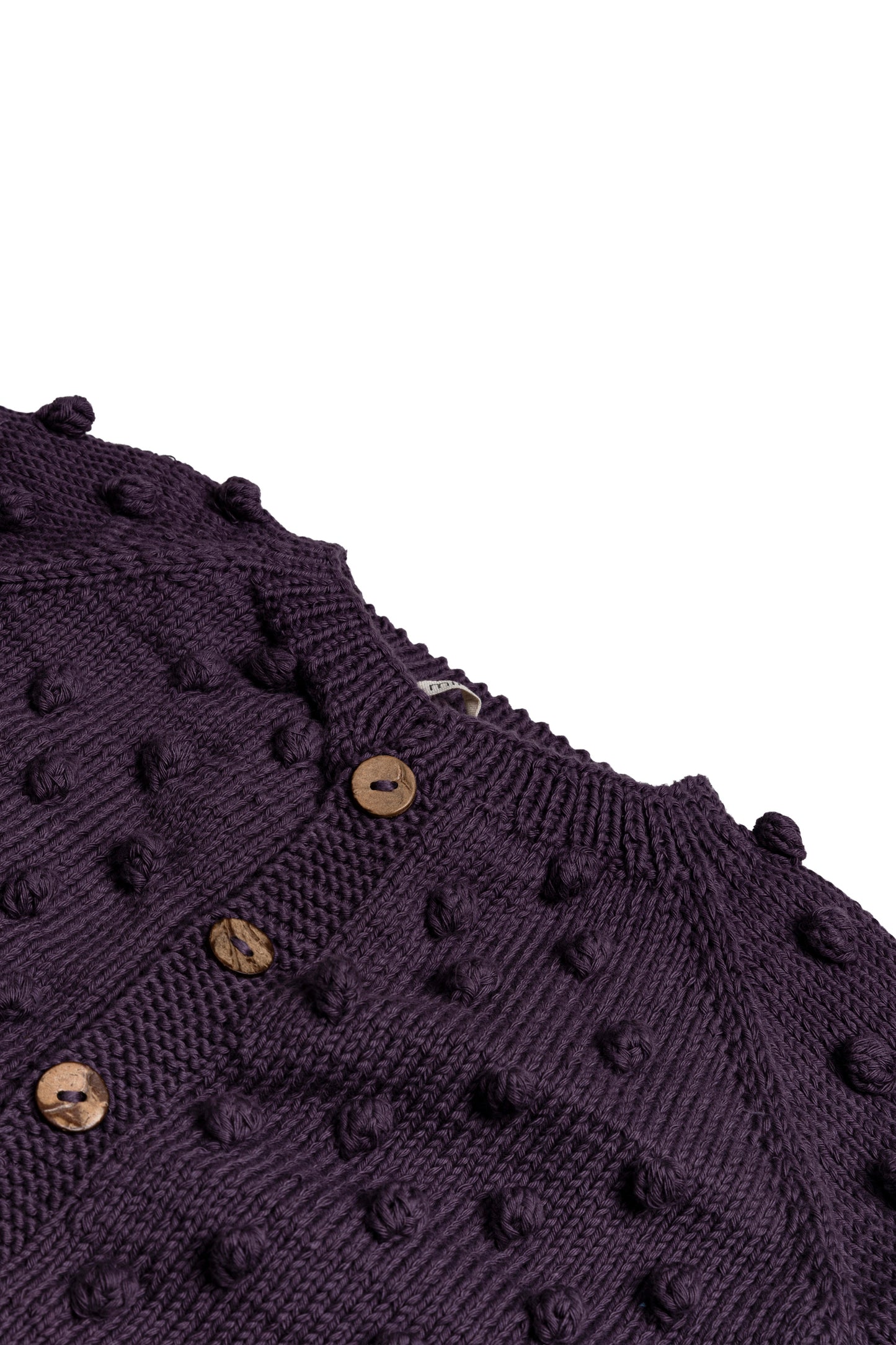 Popcorn Cardigan - Plum
