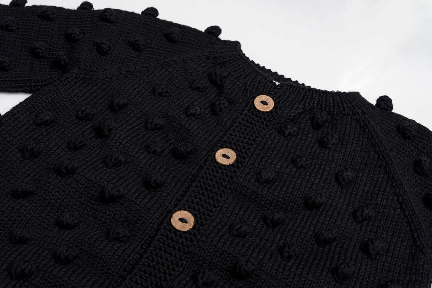Popcorn Cardigan - Black