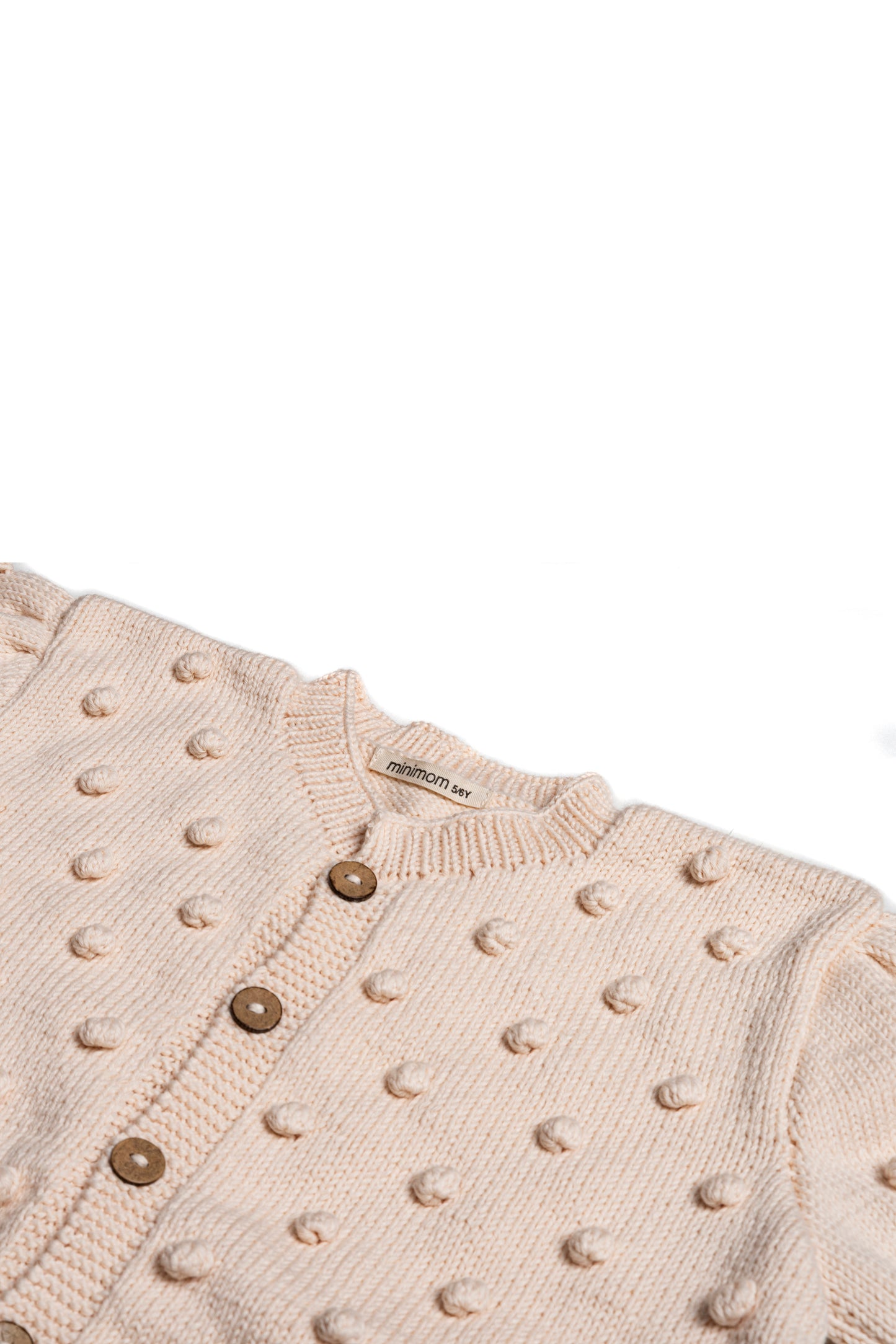 Popcorn Short Sleeve Cardigan - Natural
