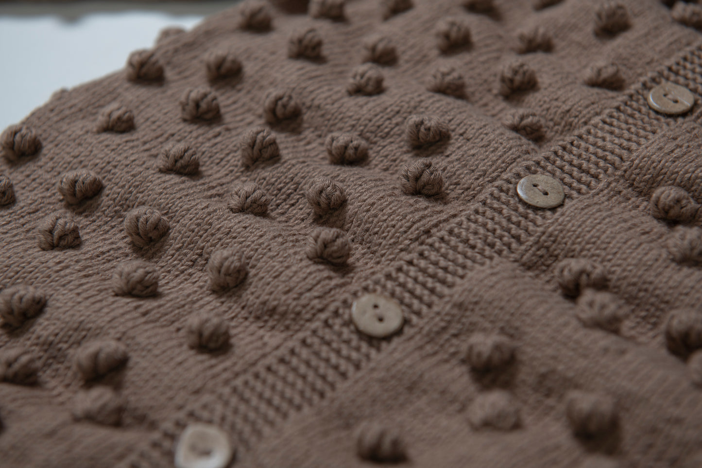 Popcorn Cardigan - Brown